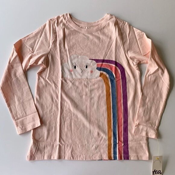 NWT Tea Collection Rainbow Cloud Girl Tee 12 Years - Picture 1 of 6